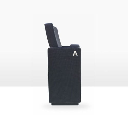 Contemporary auditorium seating - PERSEO - ASCÉNDER - fabric / wooden / folding