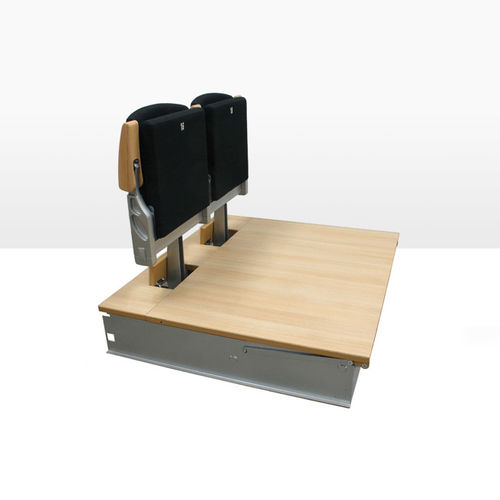 Contemporary auditorium seating - KANGOO MANUAL - ASCÉNDER - fabric / wooden / folding