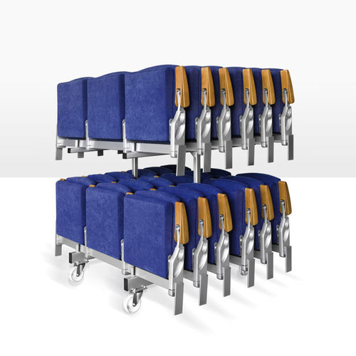 Contemporary auditorium seat - MOBILE MATRIX - ASCÉNDER - indoor / fabric / polypropylene base