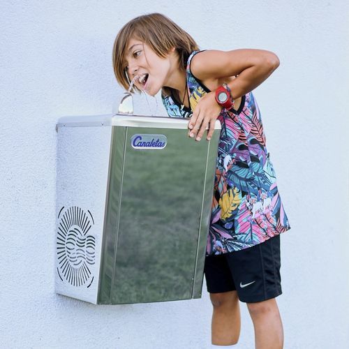 Wall-mounted drinking fountain - SERIE 4 - Canaletas S.A. - outdoor / indoor / stainless steel