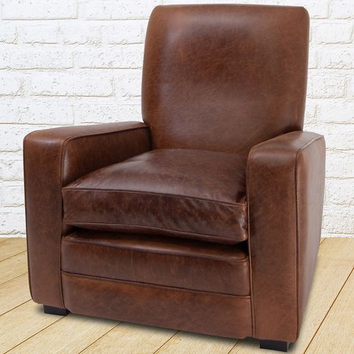 Traditional club chair - Charles  - Kingsgate Furniture ltd - leather / solid wood / with removable cushion