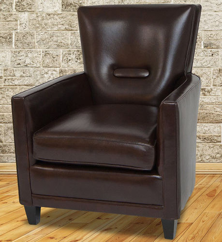 Traditional club chair - Charleston  - Kingsgate Furniture ltd - leather / solid wood / with removable cushion