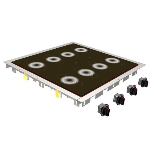 Vitroceramic induction cooktop - MS-I-40M - MENU SYSTEM AG - for commercial kitchen / 8 burner / recessed