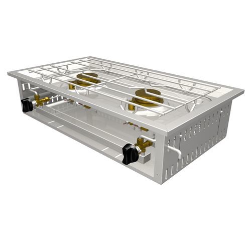 Gas cooktop - 206360 - MENU SYSTEM AG - for commercial kitchen / 2 burner / countertop