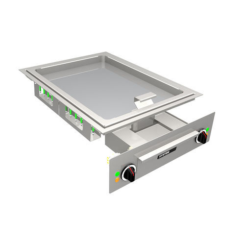 Induction griddle - MS-G-120E - MENU SYSTEM AG - electric / professional / with induction cooktop