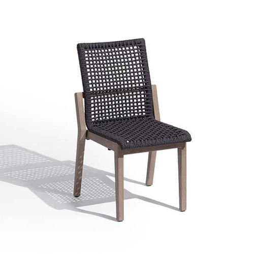 Contemporary dining chair - COPENHAGUE - LES JARDINS - garden / rope / teak base