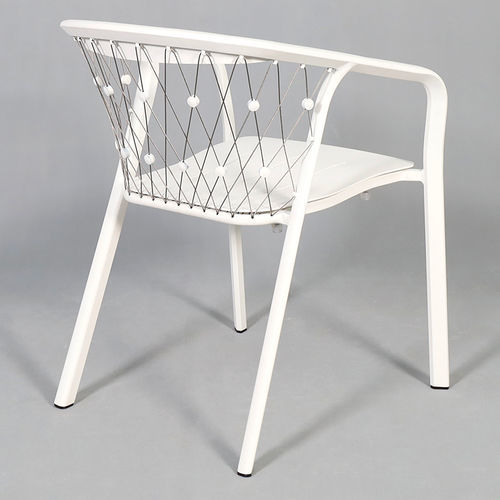 Contemporary garden chair - CHESTER - LES JARDINS - outdoor / aluminum / stainless steel