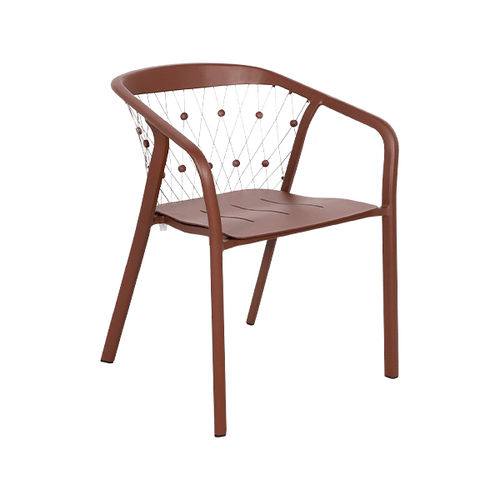 Contemporary garden chair - CHESTER - LES JARDINS - outdoor / aluminum / stainless steel