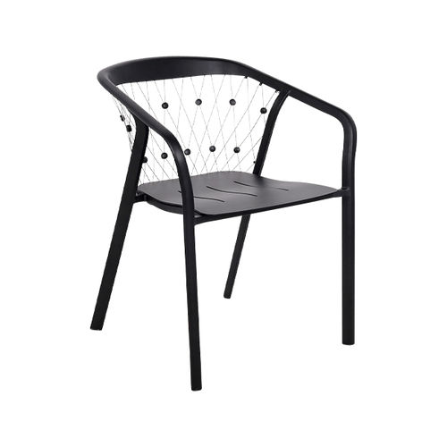 Contemporary garden chair - CHESTER - LES JARDINS - outdoor / aluminum / stainless steel