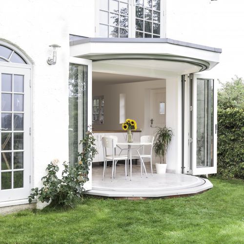 Sliding patio door - THE HERMITAGE - Accsys Technologies - folding / wooden / left