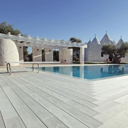 Wooden deck board - PRIVATE RESIDENCE - Accsys Technologies - wood look / for public pool / sustainable