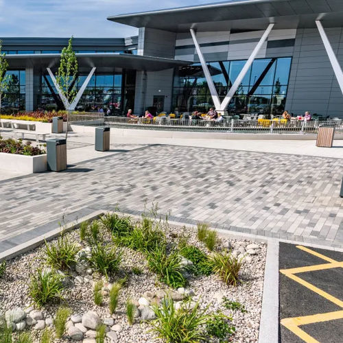Concrete paving slab - ANDOVER TEXTURED - Aggregate Industries - permeable / drive-over / pedestrian
