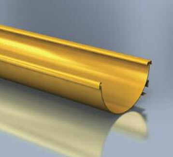 Aluminum roof gutter - AQUALINE : HALF ROUND GUTTER - Alumasc Exterior Building Products - semi-circular