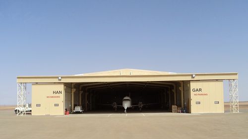 Prefab building - AIRCRAFT HANGAR - DORCE Prefabricated Building & Construction Industry Trade Inc.  - modular / concrete / steel framing