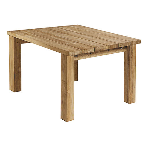 Rustic dining table - Titan  - Barlow Tyrie - teak / teak base / square