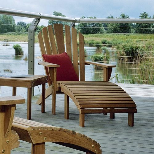Adirondack armchair - 1ADA - Barlow Tyrie - traditional / teak / teak