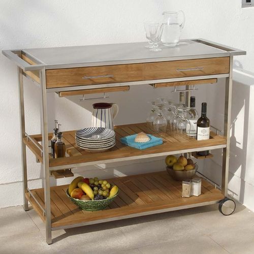 Commercial service trolley - Mercury  - Barlow Tyrie - home / garden / teak