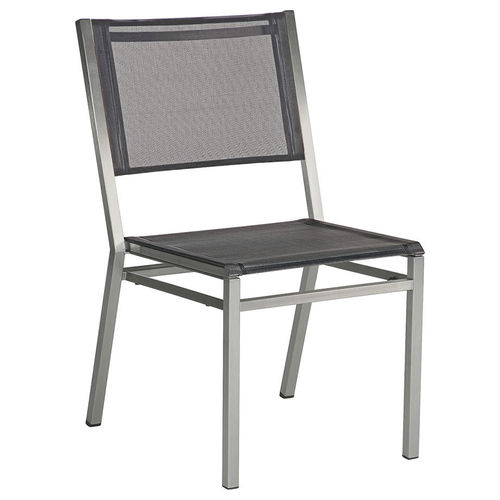 Contemporary dining chair - Equinox  - Barlow Tyrie - outdoor / Textilene® / stainless steel base