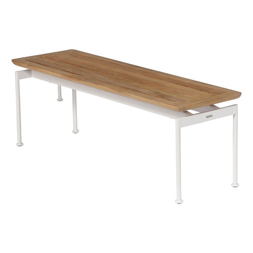 Contemporary bench - Layout  - Barlow Tyrie - teak / powder-coated steel / without backrest