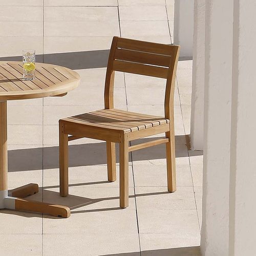 Contemporary chair - Bermuda  - Barlow Tyrie - outdoor / teak / teak base