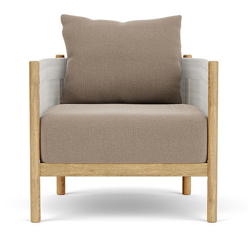 Contemporary armchair - Cocoon - Barlow Tyrie - Sunbrella® / teak / painted aluminum