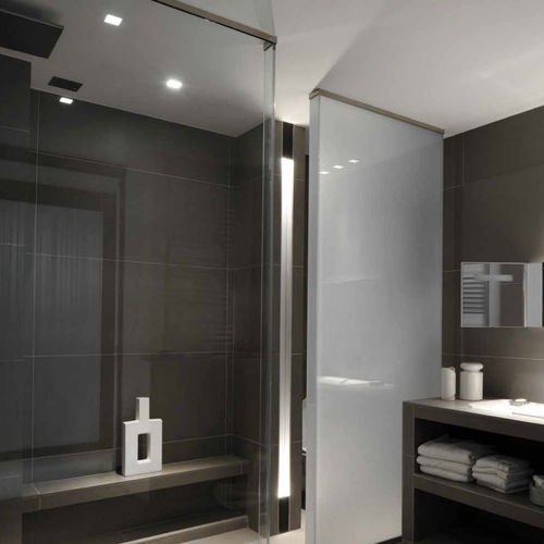 Recessed ceiling spotlight - DOWN IN-LINE 76 SINGLE - KREON - LED / square / IP20