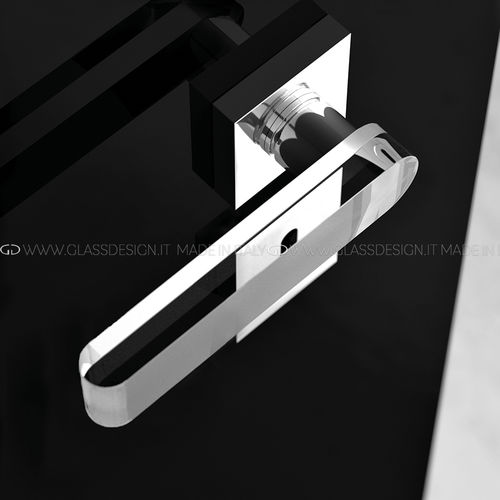 Door handle - Round Home - GLASS DESIGN Srl - brass / crystal / contemporary