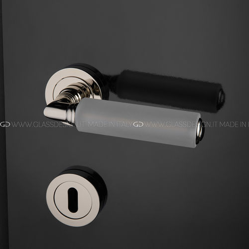Door handle - kikka Krystal - GLASS DESIGN Srl - brass / crystal / contemporary