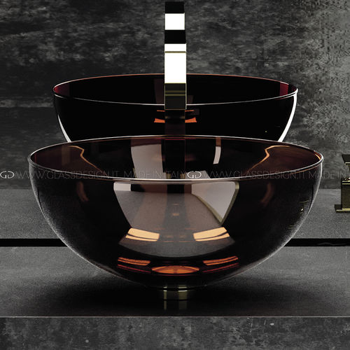 Countertop washbasin - Laguna Murano Night - GLASS DESIGN Srl - Murano glass / customizable / handmade
