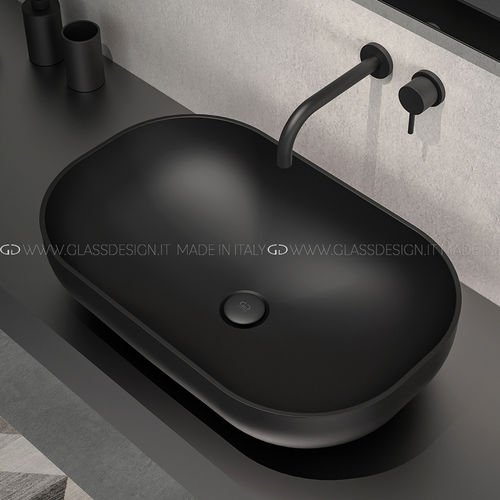 Countertop washbasin - Collina XL / Collina XL Metropole - GLASS DESIGN Srl - VetroFreddo® / rectangular / without hole