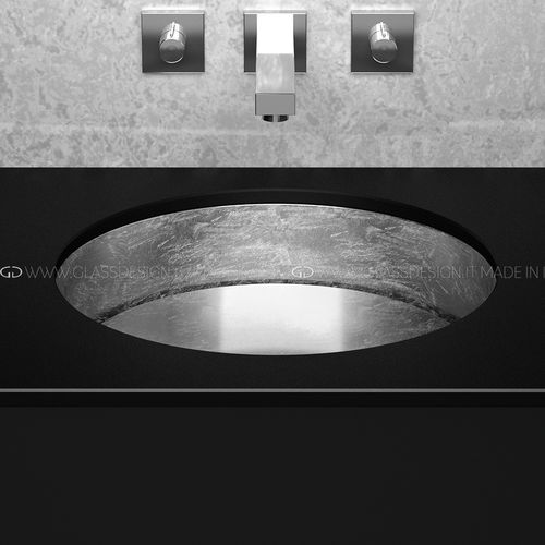 Undercounter washbasin - Rho Lux Sotto - GLASS DESIGN Srl - Pert® / round / without hole