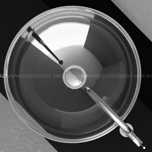 Countertop washbasin - SOFFIO - GLASS DESIGN Srl - glass / round / without hole