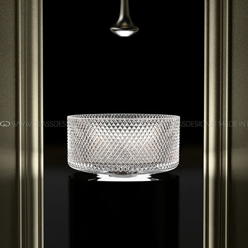 Countertop washbasin - Villa / Villa Lux - GLASS DESIGN Srl - crystal / round / without hole