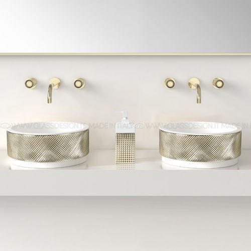 Countertop washbasin - Royal Absolute/Royal Absolute 40 - GLASS DESIGN Srl - crystal / round / without hole