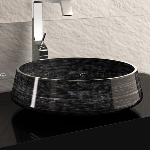 Countertop washbasin - Exté / Exté Lux - GLASS DESIGN Srl - aluminum / round / without hole