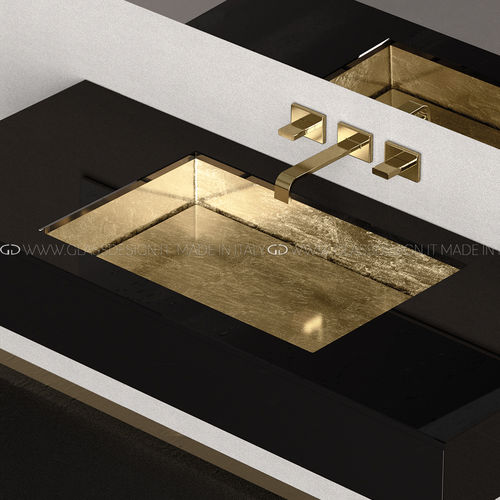 Undercounter washbasin - Blade Lux / Blade Lux Sotto - GLASS DESIGN Srl - Pert® / rectangular / without hole
