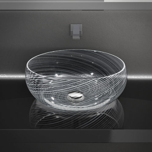 Countertop washbasin - Duca Murano - GLASS DESIGN Srl - Murano glass / round / without hole