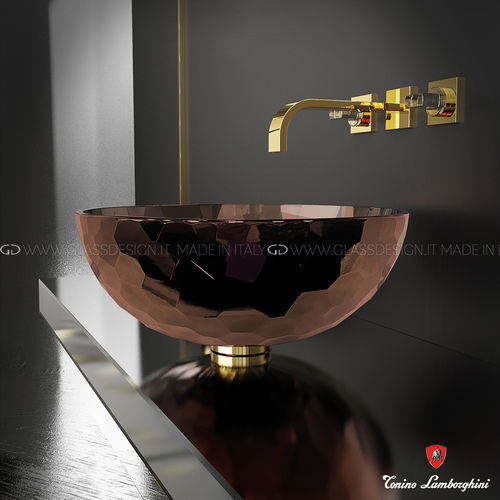 Countertop washbasin - ALLURE ROUND - GLASS DESIGN Srl - crystal / round / without hole