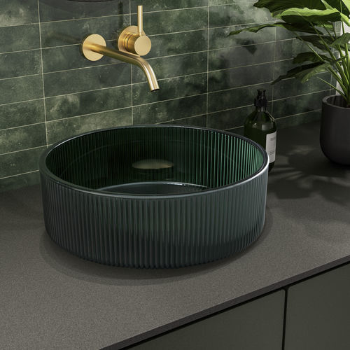 Countertop washbasin - MADISON  - GLASS DESIGN Srl - glass / handmade / round