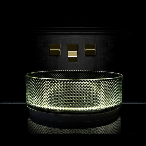 Countertop washbasin - VILLA XL LIGHT - GLASS DESIGN Srl - crystal / backlit / handmade