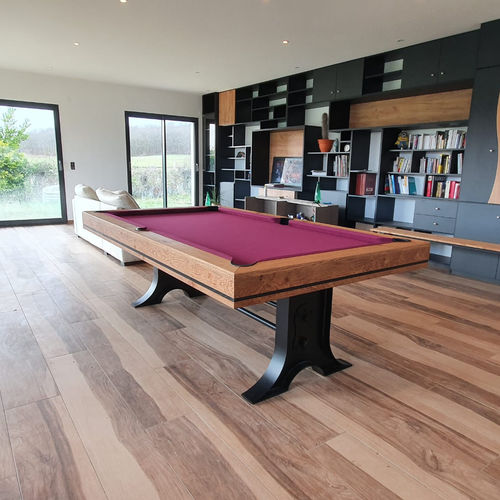 Contemporary pool table - ATELIER - EUROBILLARDS - home / oak / walnut