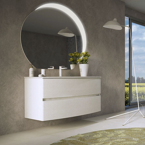 Wall-hung washbasin cabinet - DALILA - BADEN HAUS - ceramic / glass / resin