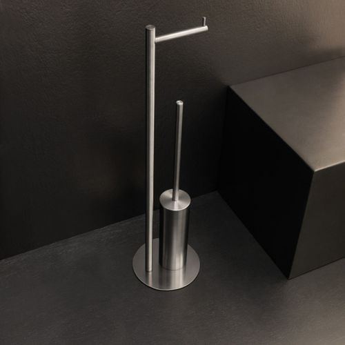 Floor-mounted toilet roll holder - STIFF - OML SRL - metal / commercial