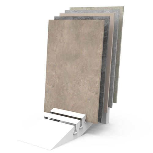 Wooden tile display rack - BC067A - BORA CELIK - metal / one-sided / panel
