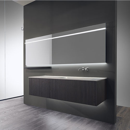 Wall-hung washbasin cabinet - XL 02 - CASA BATH - oak / contemporary / with drawers