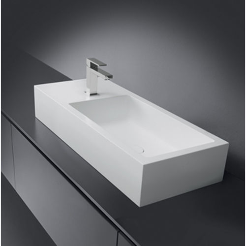 Countertop washbasin - 30 - CASA BATH - ceramic / rectangular / contemporary
