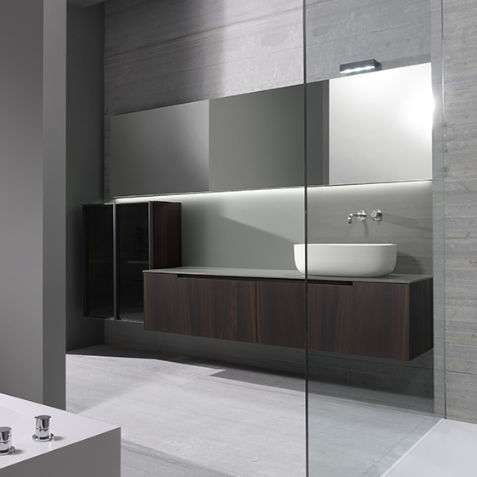 Wall-hung washbasin cabinet - MODERN 005 - CASA BATH - wooden / contemporary / with drawers