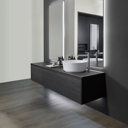 Wall-hung washbasin cabinet - 03A-BO18 - CASA BATH - wooden / contemporary / with drawers