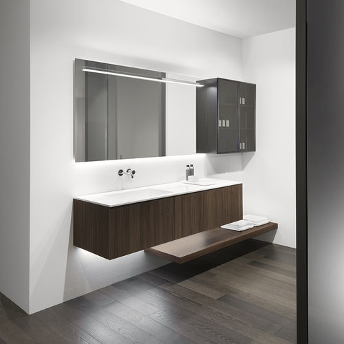Walnut washbasin stand - XS - CASA BATH