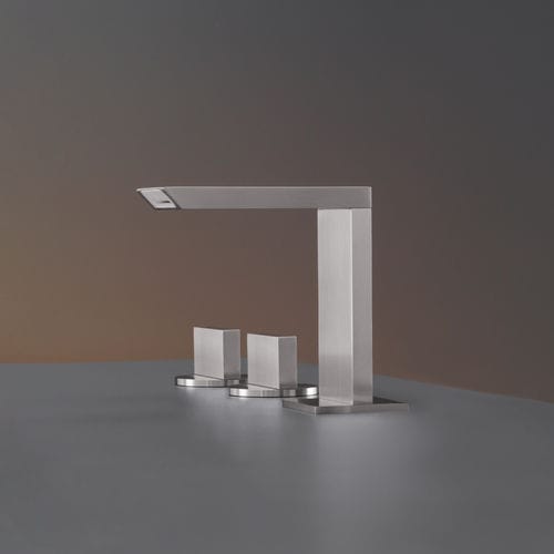 Double-handle washbasin mixer tap - BAR28 - CEADESIGN - countertop / stainless steel / bathroom